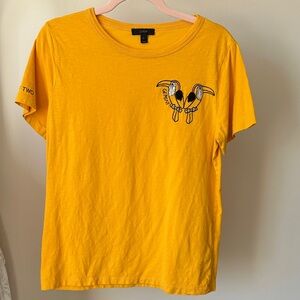 J Crew Gemini Yellow Graphic T-Shirt